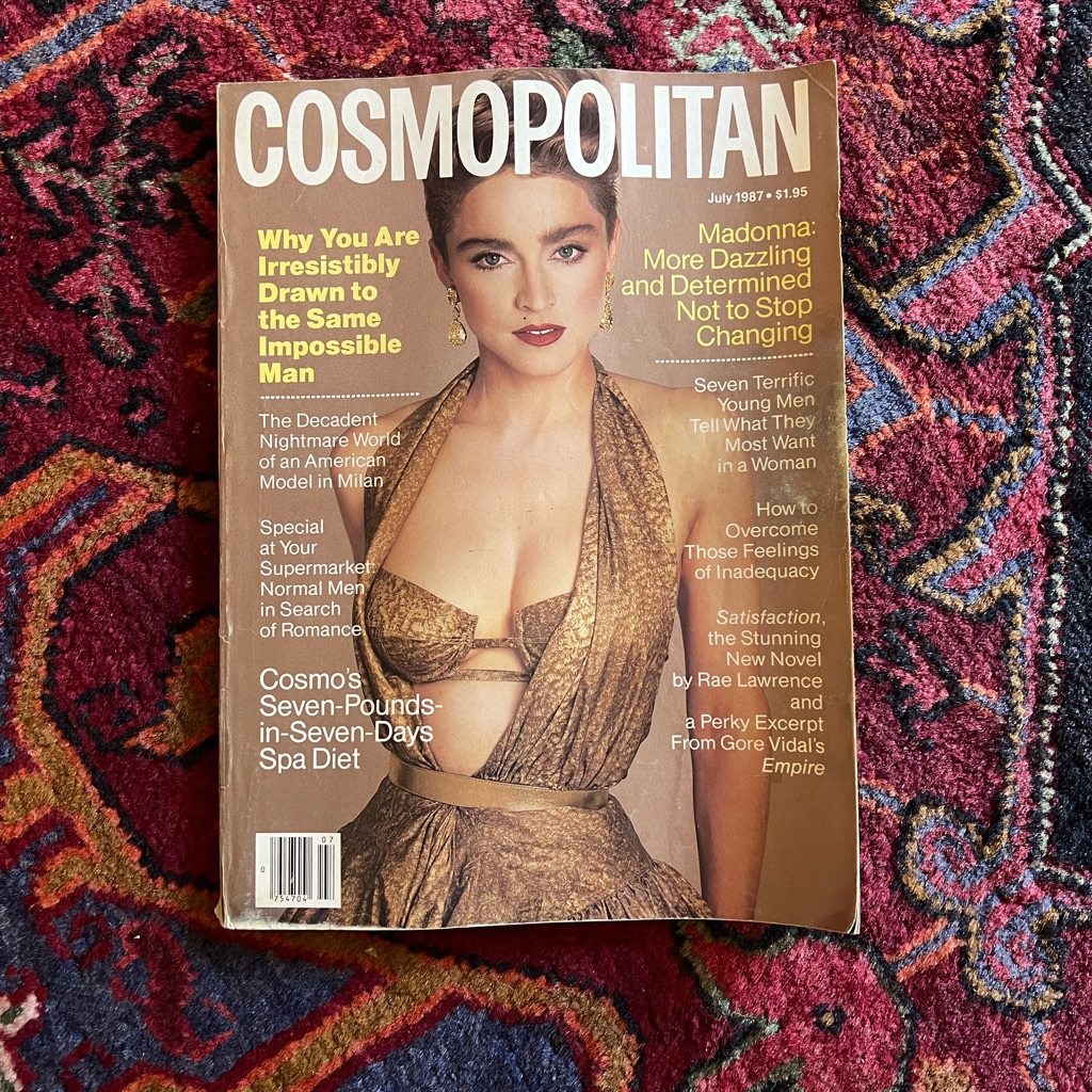 Rare Cosmo Politan Magazine, Madonna, July 1987